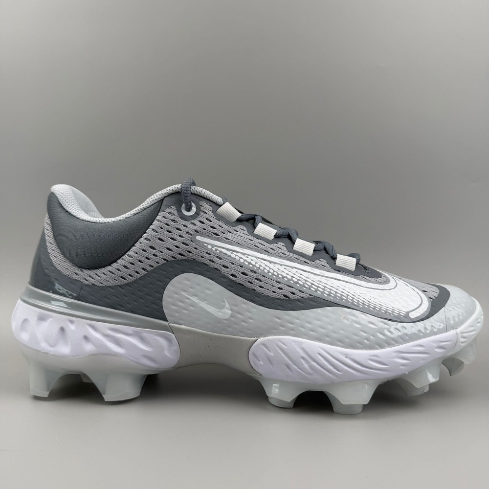 Nike Men's Gray and White Athletic Cleats